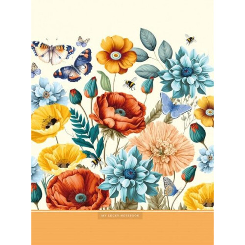 Notesbog 145x197/48K ternede sommerfugle FRESH