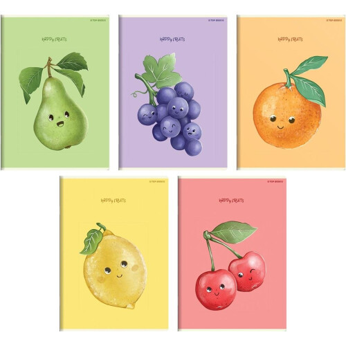 Notesbog A5/32K Fruits line (10 stk.) TOP2000