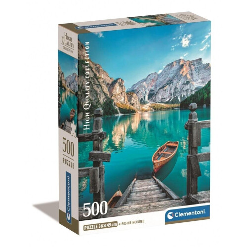 Clementoni Puslespil 500 Kompakt Braies Sø