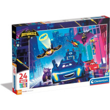 Jigsaw Puzzle Batwheels 24 Maxi Pieces - Supercolor Puzzle For Children 3-5 Years, Cartoon, Cars, Gift For Boy/Girls, Puzzle For Kids, Made In Italy,