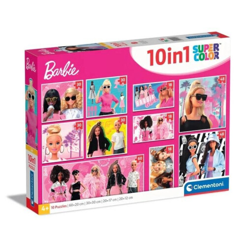 Clementoni Puslespil 10 i 1 Super Farve Barbie