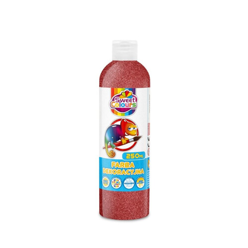 Rød glitter dekorationsmaling 250ml