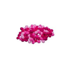 Lyserøde pomponer 10mm 100 stk