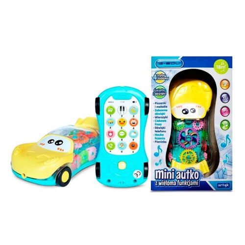Miniauto, jossa on monia E-Edu-toimintoja