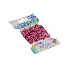 Læder blomsterkæde 1m pink