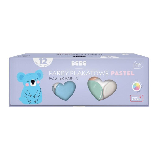 Plakatmaling 20ml BB Pastel 12 farver