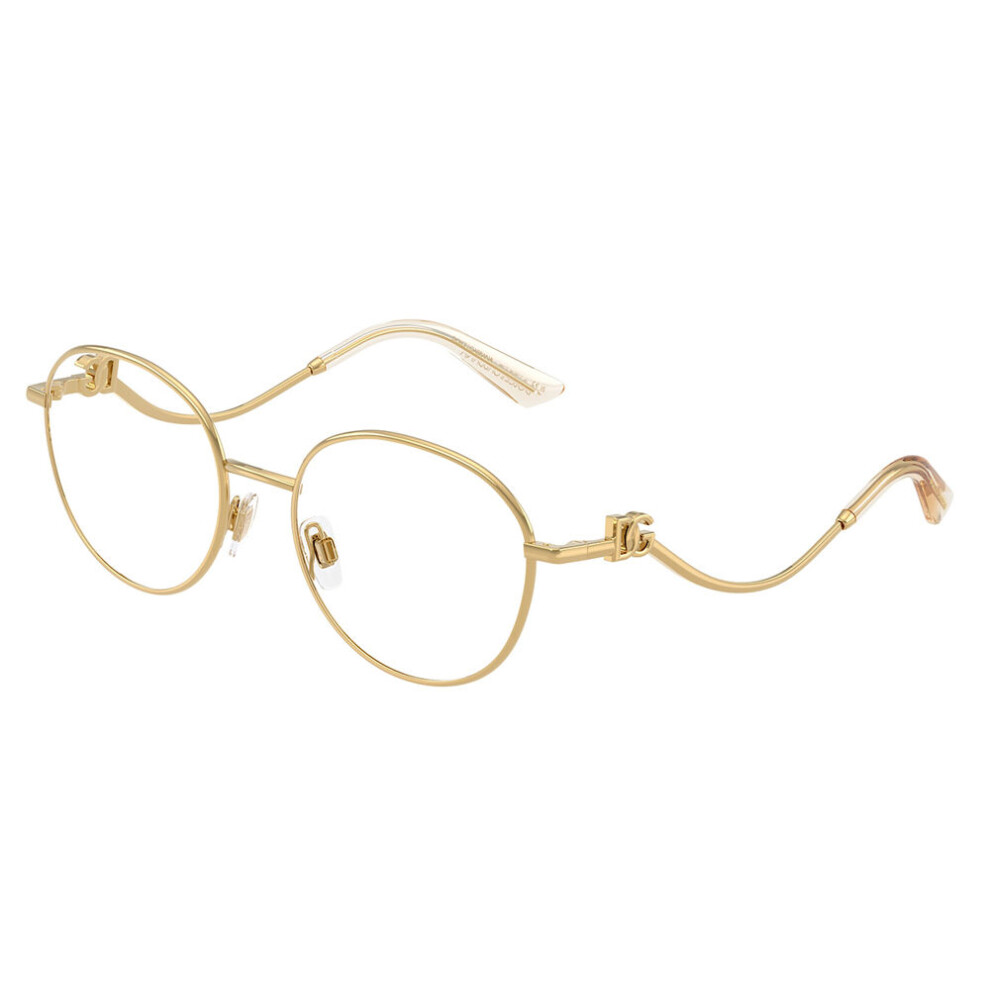 Dolce & Gabbana Gold Woman Dg1365 02 Optical Frames Metal Round Normal - Image 2