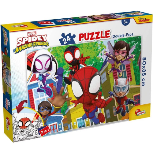 Dobbeltsidet puslespil PLUS Spidey It's a Team