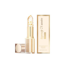 Gold Foil Temperature Changing Moisturizing Lip Balm Daily Care Smooth Pink Lightweight Non-Sticky Non-Transfer Lip Gloss 3.5g