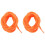 2X Trainers Replacement 8mm Wide Orange Flat String Shoelace Pair 1