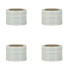 4 Pcs 3 CM Narrow Banding Stretch Wrap Film Clear/Non-Transparent,Clear Plastic Pallet Shrink Film,200 Metre Long