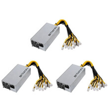 3X APW7 Alimentatore da 1800 W Alimentatore da Miniera per Bitmain S9/+/A6/A7/R4/S7/E9 con Connettori 10X PCI-e un 6 Pin