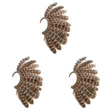 3Pcs Unisex Feather Ear Cuff Non Piercing Gold Clip Earrings