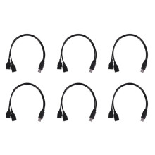 6X USB Cavo Adattatore per Cavo di Alimentazione A Doppio Splitter USB 2.0 Maschio A 2 A Doppio Maschio