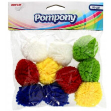 Fluffy pomponer 40mm 10 stk