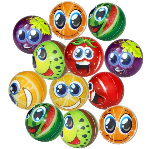 Frugtkugle smiley 10 cm