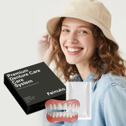 Feimuko Denture Decoration Set Natural Fit Comfort Smile Aesthetics Convenient Artificial Teeth 1