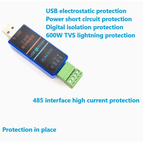 Module de Communication Industrielle Convertisseur D'Isolation USB Vers RS485 ZLA031S 2