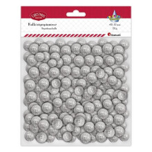 Styrofoamkugler blandet sølv 20g