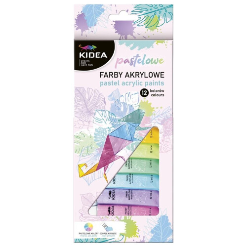 KIDEA akryl pastel maling 12 farver