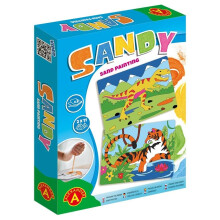 Sandy Sand-malebøger - Tiger, T-Rex ALEX