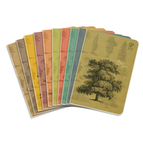 Notesbog A5/80K gitter By Nature - Forrest (10 stk.)