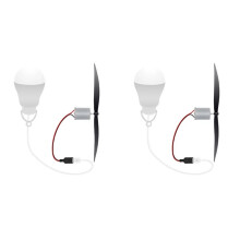 2X Generator Wind Propeller USB Light Bulb 18cm Propeller Length for Wind Power Generation Teaching Experiment