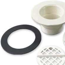 2X Threaded Inlet Strainer Kit Include Rubber Washer and Strainer Nut Fits for Filter Pumps with 1-1/2 Inch Hoses