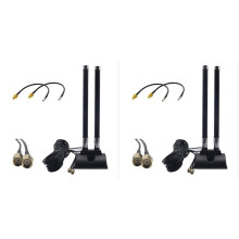 2X 5G CPE Router Antenna LTE SMA Male Antenna High Gain 46DBi 5G External Extension Cable Magnetic Base Antenna