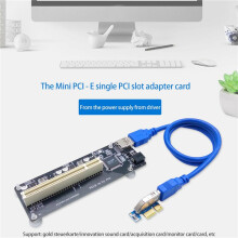 2X PCIE PCI-E PCI Express X1 to PCI Riser Card Bus Card High Efficiency Adapter Converter USB 3.0 Cable for Desktop PC