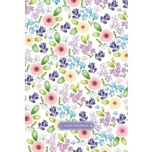 Dekorativ notesbog 143x210/96K ternede blomster FRESH