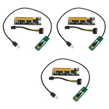 3X NGFF M.2 M Key to USB 3.0 PCI-E Riser Card M2 to USB3.0 PCIE 16X 1X Extender with Power for Litecoin Bitcoin Miner