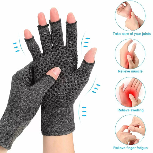 XL Anti-Arthritis Fingerless Compression Gloves 1