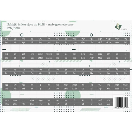 Bibelindeksklistermærker - Store Geometriske