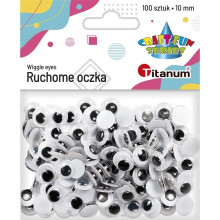 Øjne uden lim og øjenvipper 10 mm 100 stk.
