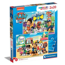 Puslespil 2x20 Super Color Paw Patrol