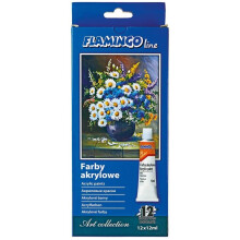 Akrylmaling i tube med 12 farver 12 ml
