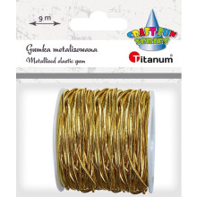 Metalliseret elastik 2mmx9m guld