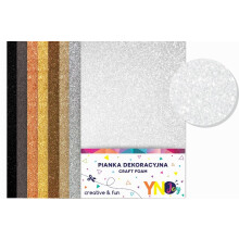 Dekorativt skumglitter glam 8 farver NC-019 NOSTER