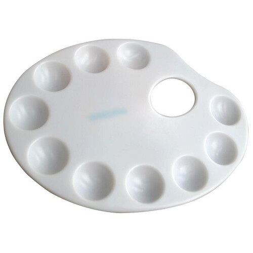 Oval plastikpalet 23x17cm