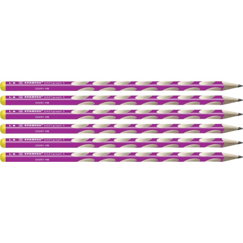 EasyGraph S HB LR blyant pink (6 stk.) STABILO