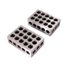 2pc 25-50-75mm Parallel Pad Metric Milling Machine Pad 23 Hole Gauge Gauge Block Milling Machine Tool