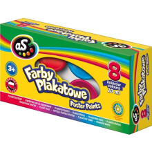 Plakatmaling 8 farver 20ml AS