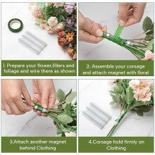 60 Pairs Floral Boutonniere Magnets Small Corsage Fix Magnets Boutonniere Magnets Corsage Pins Magnet Brooches