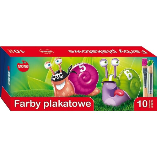 Plakatmaling 10 farver 20ml MONA
