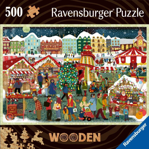 Ravensburger Træpuslespil 500 Julemarked