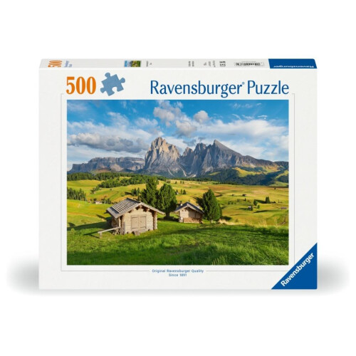 Ravensburger 2D-puslespil: Dolomitterne 500 brikker