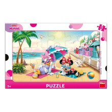 Minnie Mouse på stranden 15-rammers puslespil