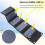 Foldable Solar Panel 12W USB Solar Cell Portable Folding Waterproof Solar Panel Charger Outdoor Mobile Power Charger,1PC 5