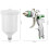 Feed Paint Spray Gun Kit with 4 Replaceable Nozzles 1.4/1.7/2.0/2.5mm, High Atomization Pneumatic Air Paint Sprayer 6